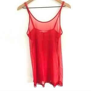 Victoria's Secret Sheer Lingerie Red Nightie | M